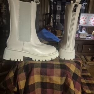 Women's Cream Platform Boots